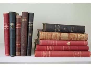 Collection Of Vintage  Leatherbound Books
