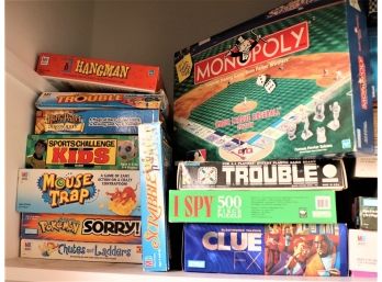 Kids Board Games Includes Pokmon Sorry, Clue FX, Mouse Trap, Monopoly Baseball