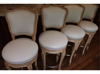 4 French Country Style Swivel Stools By Fremarc Designs