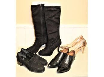 Womens Designer Shoes-Nine West, Banana Republic, Tahari TA-Claire Black