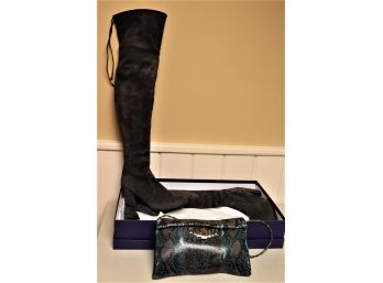 Womens Designer Boots- Stuart Weitzman Long Thigh High Suede Boots WW27657 & Beautiful Suede Boots Size 8