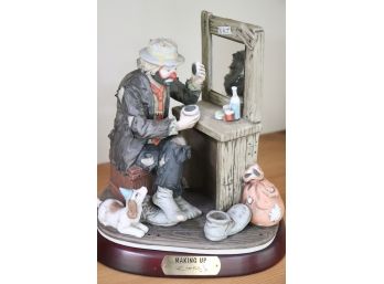 'Making Up' Signed Clown Art Sculpture - Ernest Kelley Jr Limited Edition 5942/7500 Exclusively For Flambo