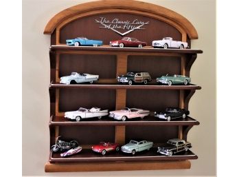 Classic Cars Of The Fifties With Wall Shelf - Collection Of Cars From The 80s Franklin Mint