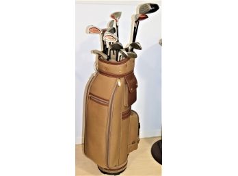 Brooks Brothers Golf Bag Includes - TaylorMade 9.5 360T Driver & Assorted Burner Irons