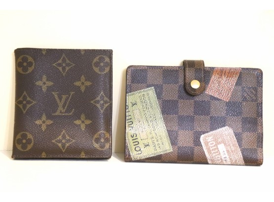 Louis Vuitton Monogram Leather Wallet & Small Ring Agenda Book