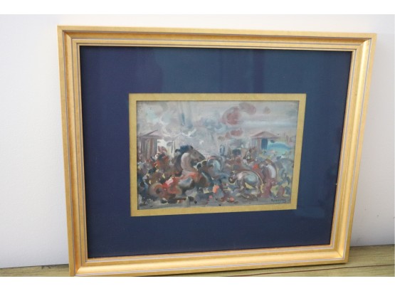 Ornate Gilded Framed Art Signed Ruzizskay
