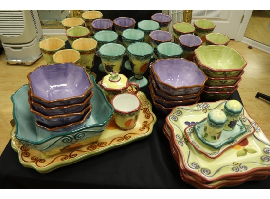 Medici Hand Painted Ceramic Dinnerware Set