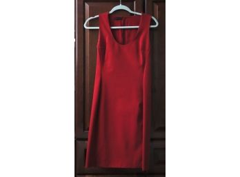 Prada A Line Sleeveless Dress In Wine Red