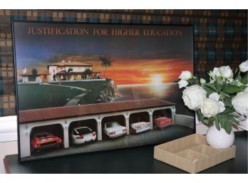 Higher Education Framed Poster With Decorative Accessories