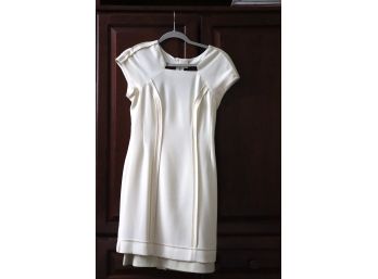 Rag & Bone New York Cream Colored Shift Dress With Partial Open Back