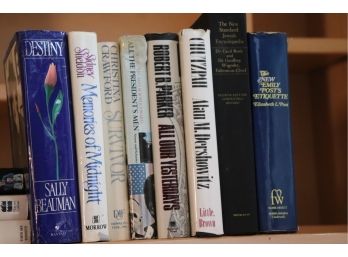 Assorted Hard Cover Books & Novels By Christina Crawford, Alan Derschowitz & More