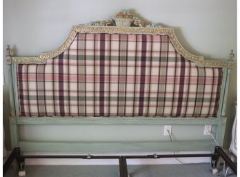 Fabulous Custom King Size Louis XVI Style Upholstered Headboard