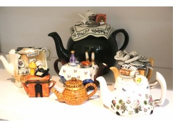 7 Assorted Limoge Style Teapots By Portmeirion & More