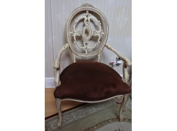 Classic Carved Louis XVI Style Arm Chair