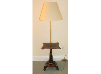 Vintage Ornate Detail Work Floor Lamp Table