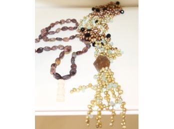 Mother Of Pearl Earring Enhancers & Beaded Necklaces