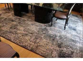 Large Custom Stark Carpet Area Rug In Shades Of Cream, Gray & Black