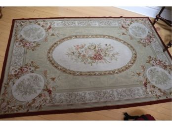 Vintage Aubusson Area Rug In Beautiful Muted Colors