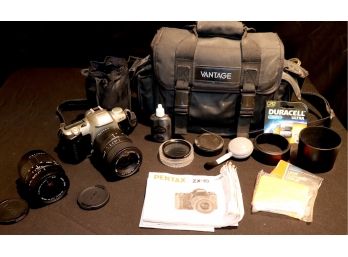 Pentax ZX-10 70-210 MM Film Camera, Sigma Zoom Lens 20-80MM & More