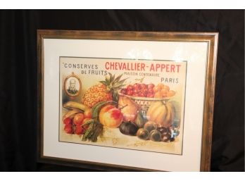 Framed French Advertising Poster Print  Chevallier-Appert Maison Centenaire Paris