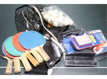 Assorted Table Tennis Accessories  Nets, Balls & Paddles