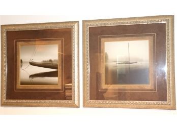 Sailboat Prints In Ornate Gilded Frames
