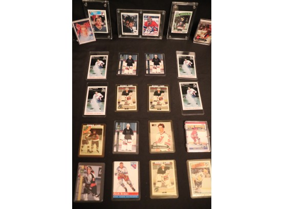 Collection NHL Hockey Cards Includes Brett Hull, Gretzky, Eric Lindros, Rheume & More