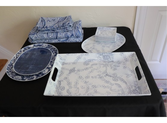 Summertime - Sur Latable Melamine, Tray & Plastic Plates, Table Cloths & Napkins, Great For Summer