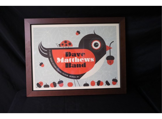 Signed Dave Matthews Band Framed Poster Limited Edition 112/500 Signed By Dave In Lower Left Corner