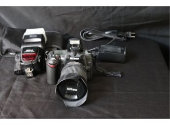 Nikon D-90 Digital Camera With Charger & Speedlight -SB-800
