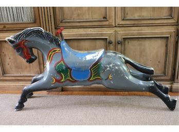 Vintage 1960s Hand Painted Carousel Horse-With Handle