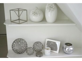 Decorative Collection Includes Geometric Spheres, Aram Coaster Set, Ceramic Pottery