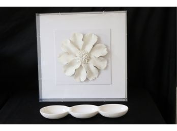 Fun Framed Floral Art Made For Z Gallerie In A Shadow Box Frame Includes Serving Tray