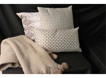 Decorative Pillows Includes D.V.Kap - Down Filled & Soft Idea Blanket