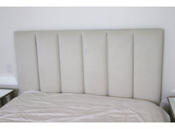 Full Sized Headboard, Nice Quality Soft Olefin Style Fabric- Faux Suede Reaches To Floor