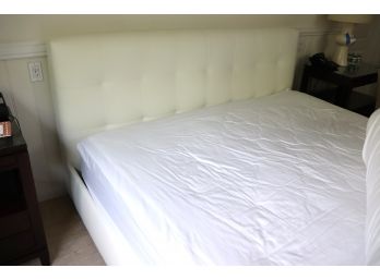 Quality Full Sized Vinyl Tufted Headboard & Frame - Easy To Clean
