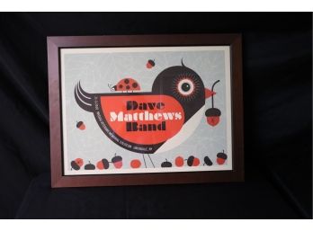 Signed Dave Matthews Band Framed Poster Limited Edition 112/500 Signed By Dave In Lower Left Corner