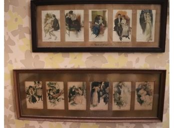 Group Of Vintage Framed Prints Featuring 'The Spoils Of War'  & 'The 5 Senses'