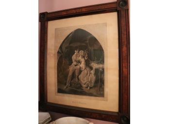 Vintage Framed Print 'Paul & Virginia'- Published By S. Zickel No19 Dey Street NY