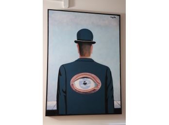 Magritte Canvas Reproduction Eye Painting Abstract, Very Nice Let Frames