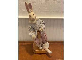 Whimsical And Highly Collectible Wendy Brents 'Fiddler On The Roof' Musical Porcelain Rabbit