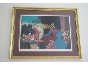 Leo White Signed & Numbered Lithograph In Gilded Ornate Frame