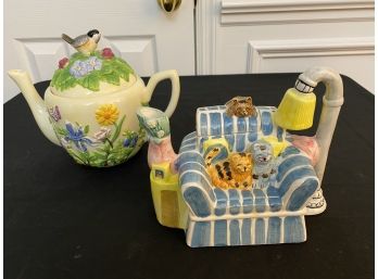 Pair Of Collectible Decorative Teapots