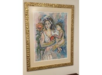 Untitled Artist Proof Lithograph Signed Zamy Steynovitz In Gilded Frame