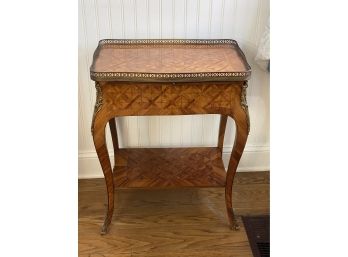Stunning Italian Parquet Side Table With Well Detailed Inlays