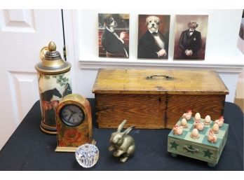 Vintage Decorative Accessories  Wooden Toolbox, Artwork & More