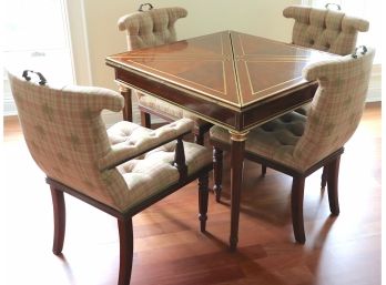 Classic Vintage- Reproduction Ralph Lauren-Style Handkerchief Card Table And Chairs