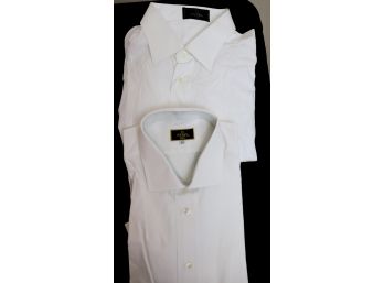 Pair Of Men's Fendi French Cuff White Button Down Shirts