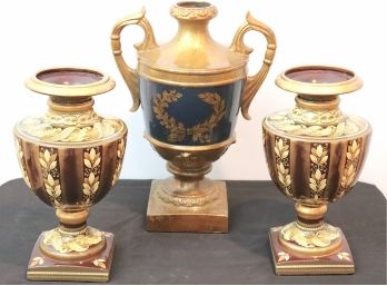 Fabulous Set Of Roman Style Ceramic Urns