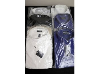 6 Assorted Unused Men's Dress Shirts From Izod, Hugo Boss, Nautica & More